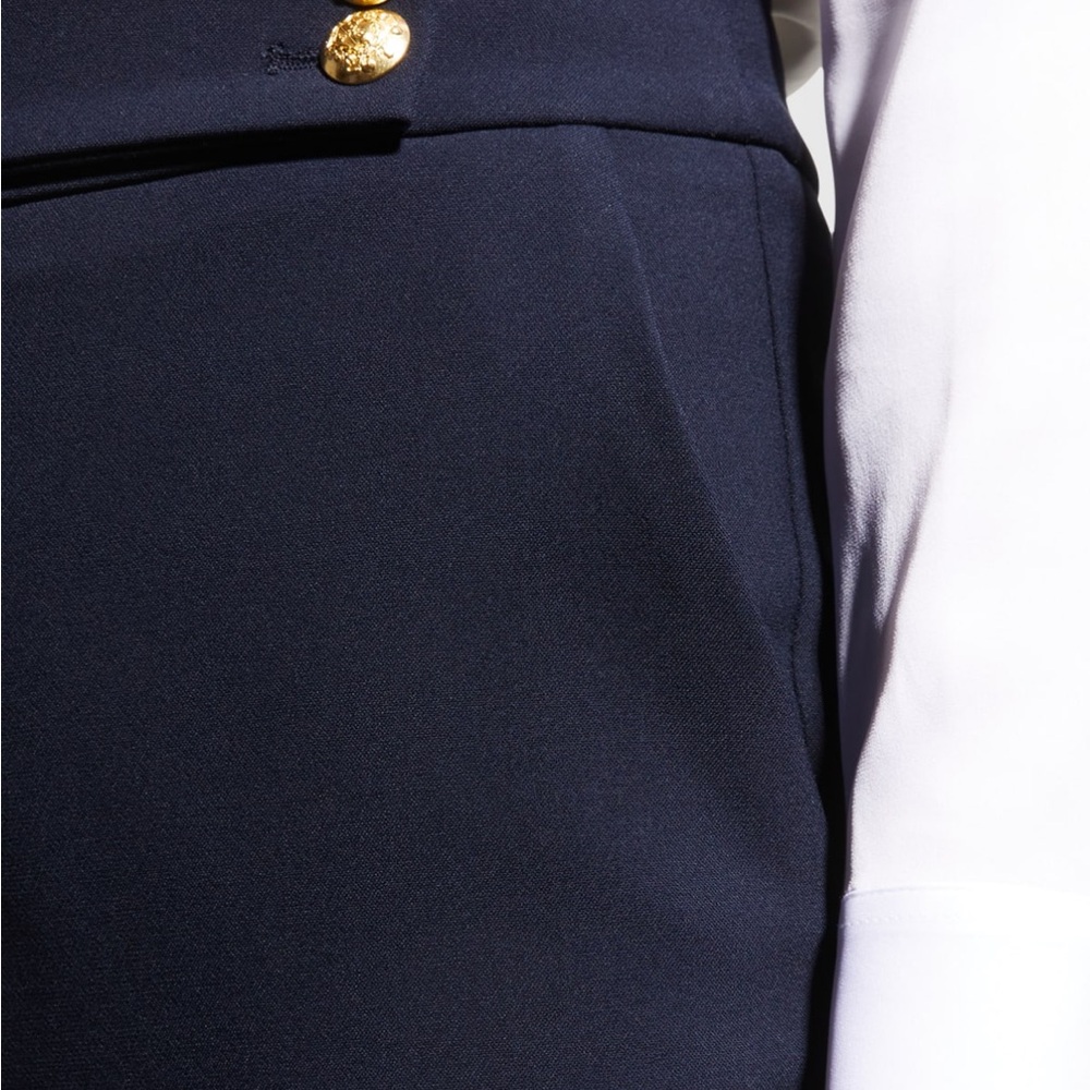 Veronica Beard Reno Navy Straight Cropped Pants - Picture 7 of 11